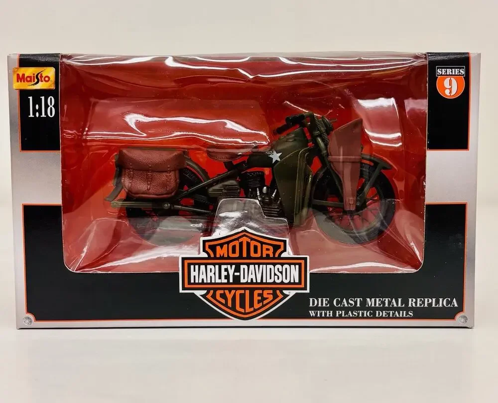 Maisto 1:18 Harley Davidson 1942 WLA Flat Head Diecast Motorcycle Series 9 New